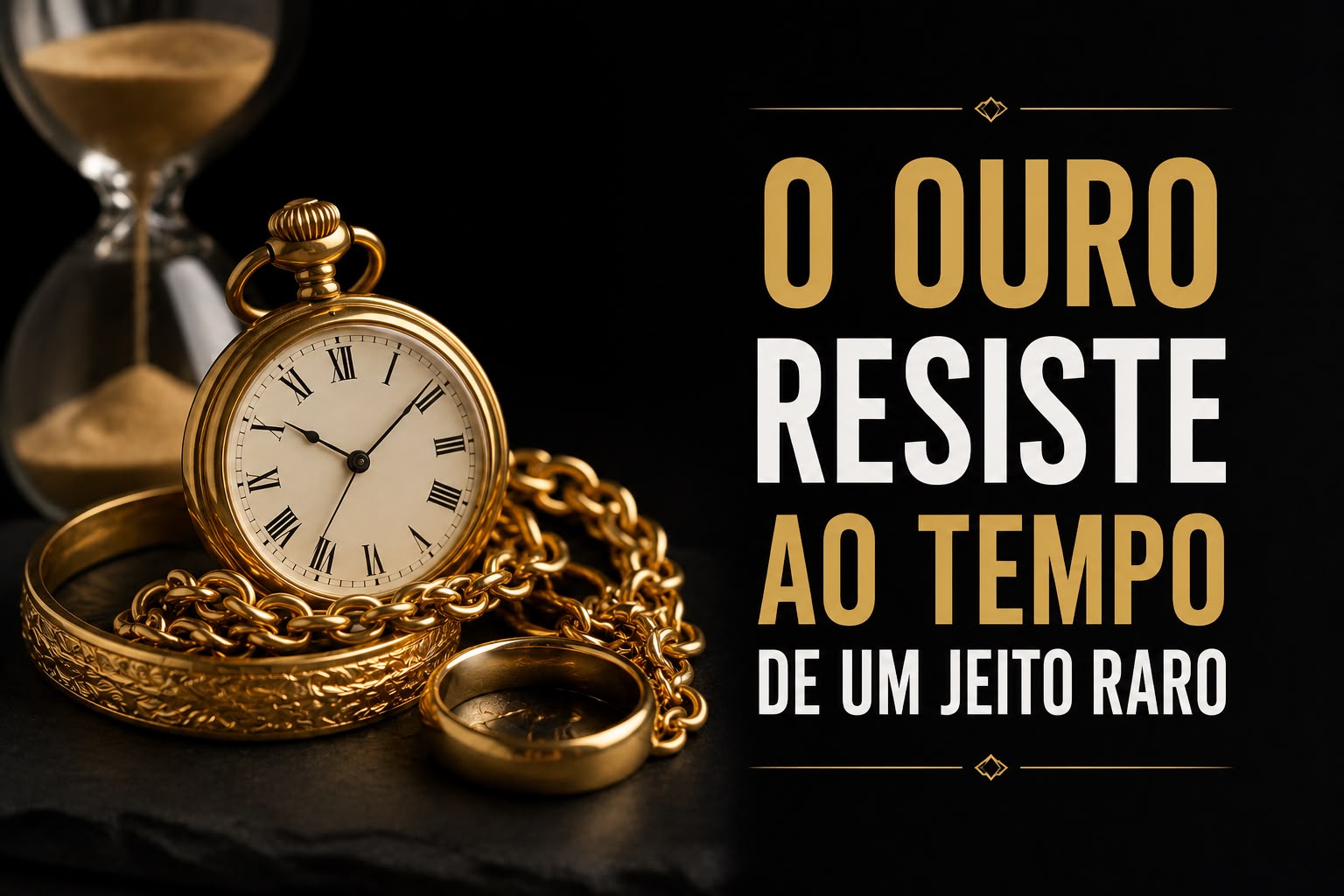 O ouro resiste ao tempo de um jeito raro